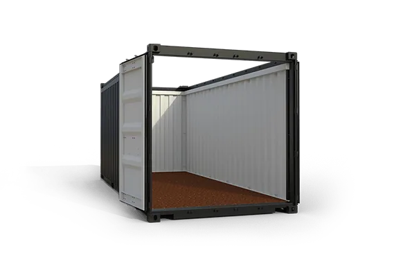 Open-top shipping container